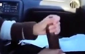 BBC gets a handjob in the car