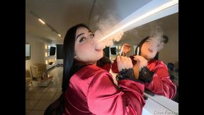 POV - Worship your goddess by smoking on Valentine's Day