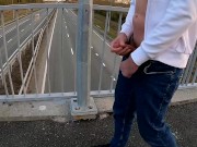 jerking off on the bridge