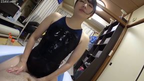 Sora Mikumo - Drenched in Desire, Her School Swimsuit Clings Temptingly
