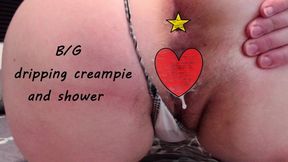 Boy Girl - dripping creampie and shower