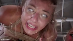 Big cock&#x1F346; fucks blonde MILF and stepsister in warehouse