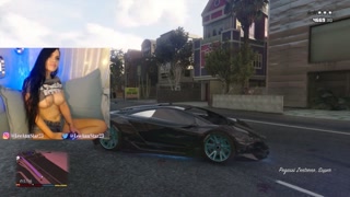 running ppl over in GTA5 but topless cause why not