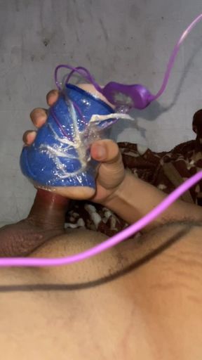 Fuck Homemade Sex Toy with Cum Shot.