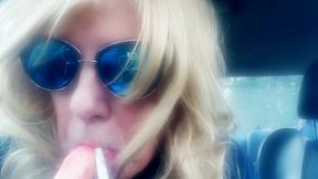 BLONDE MRS. ROMAN LOVES TO SMOKE 120's WHILE I SMOKE AND JERK IT OFF