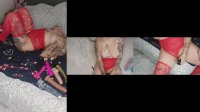 la fille de la mere noel s amuse avec tous ses joujoux et elle a adore ca