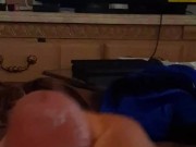 Hot guy jacking off with lotion
