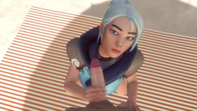 Jett Slurping on Your Big Cock at the Beach