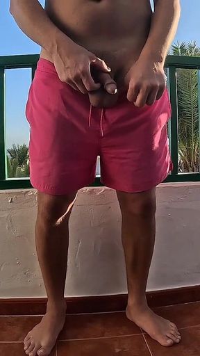 Peeing on the Balcony on Holiday