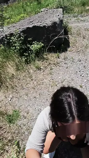 Beautiful, busty teacher gets huge cock glazed on a hike