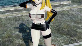 mirai akari sex and dance cynical night plan hentai vtuber girl big boobs mmd 3d orange boots