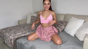 petite latina fucking her pussy with glass dildo - apolonia lapiedra