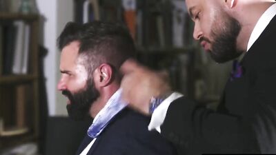 Sharp Dressed Bearded Hunk Epic Group Fuck