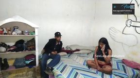 Cornudo Spanish man's hot latina wife cheats with him