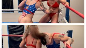 Sheena and KO both belly punch each other to see who has the strongest Abs