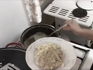 That babe Gets Screwed in the Butt in the Kitchen