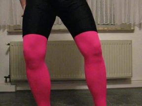 Strumpfhose in Neon-Pink