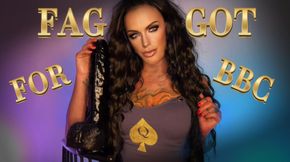 MY FAGGOT FOR BBC -MistressRavenFD turns you into Her personal faggot for Her Black Kings