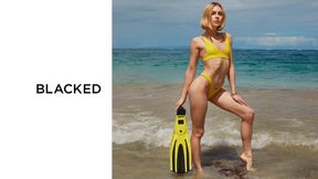 Stunning blonde Alecia Fox is fucking with a huge black cock