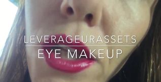 Stare Into My Eyes Close up as I Put on My Eye Make up. First Eye Shadow and Then Mascara. My Big Blue Eyes Will Mesmerize You.