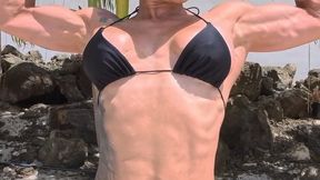 Beach Flexing Goddess
