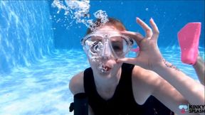 Underwater Wetsuit & Mask Fetish: Filling, Bubbles & Breath Control - MOV