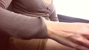 italian student drives and masturbates in a public parking lot