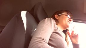 italian student drives and masturbates in a public parking lot