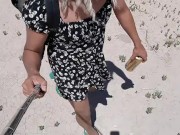 linda trans en publico con minivestido y tacones con el culo muy caliente disfrutando el placer