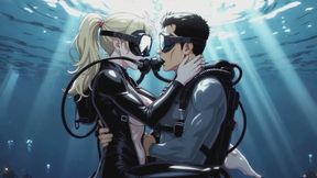 Night Dive Scuba Sex - Thick Wetsuit Night Dive Intimacy