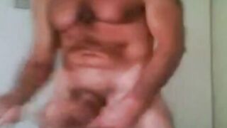 Fit Daddy Strokes His Big Fat Cock