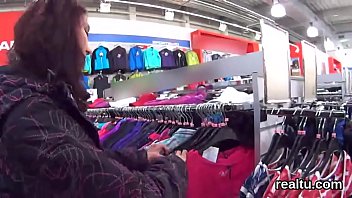 Stunning czech teenie gets teased in the shopping centre and pounded in pov