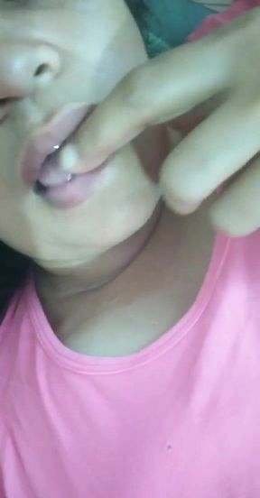 Indian Punjabi Aunty sucking her finger
