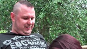 Hot German Couple Fucking on Balcony and Cumming in Mouth