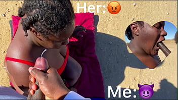 BBW ebony gets her flowers and a deepthroat