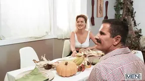 MEN - Drake Von Gets His Hard Cock Sucked By Both His Girlfriend Cherry Kiss And The Caterer They Hired Foxy Alex