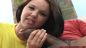 Sassy 19-year-old gets put in her place by big black cock
