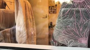 delivery guy accidentally spots horny housewife home alone in her room and can not resist watching