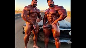 Machos vergones en el desierto