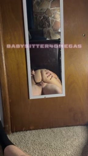 Babysitter Riding Dick in Mirror Creampie SLOW MOTION VIDEO