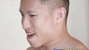 ”Asian hunk fucks his Asian jock friend while blindfolded”