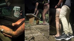 nikatsu ventures out for the first time practicing dogging on the streets