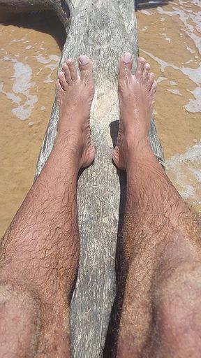 Ladysilva my feet sexy and yummy on the beach