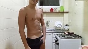 novinho exibindo a piroca no calcao