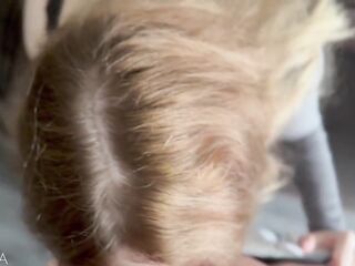 I watched Netflix with a hawt golden-haired & cum in throat