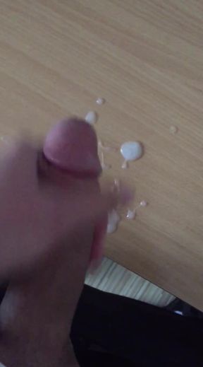 Cumshot on the table