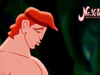 Hércules y Aladin follando homosexual
