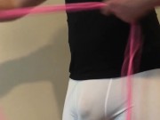 BULGE ROPE BONDAGE - TIED UP Ball-Busting ** TAKE 2 **