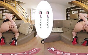 TS VR Porn - Small Tits Blonde TS Milf masturbating and ass play
