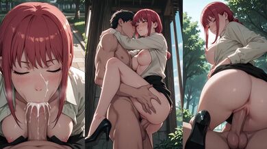 gets a public blowjob in this raw uncensored hentai